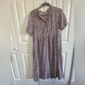 Lacausa Dakota Dress Floral Collared Purple Size Small